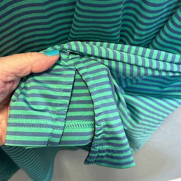 RLX Ralph Lauren Polo Tee Shirt Purple Green Stripe Men’s Size XXL 2X - Picture 7 of 10